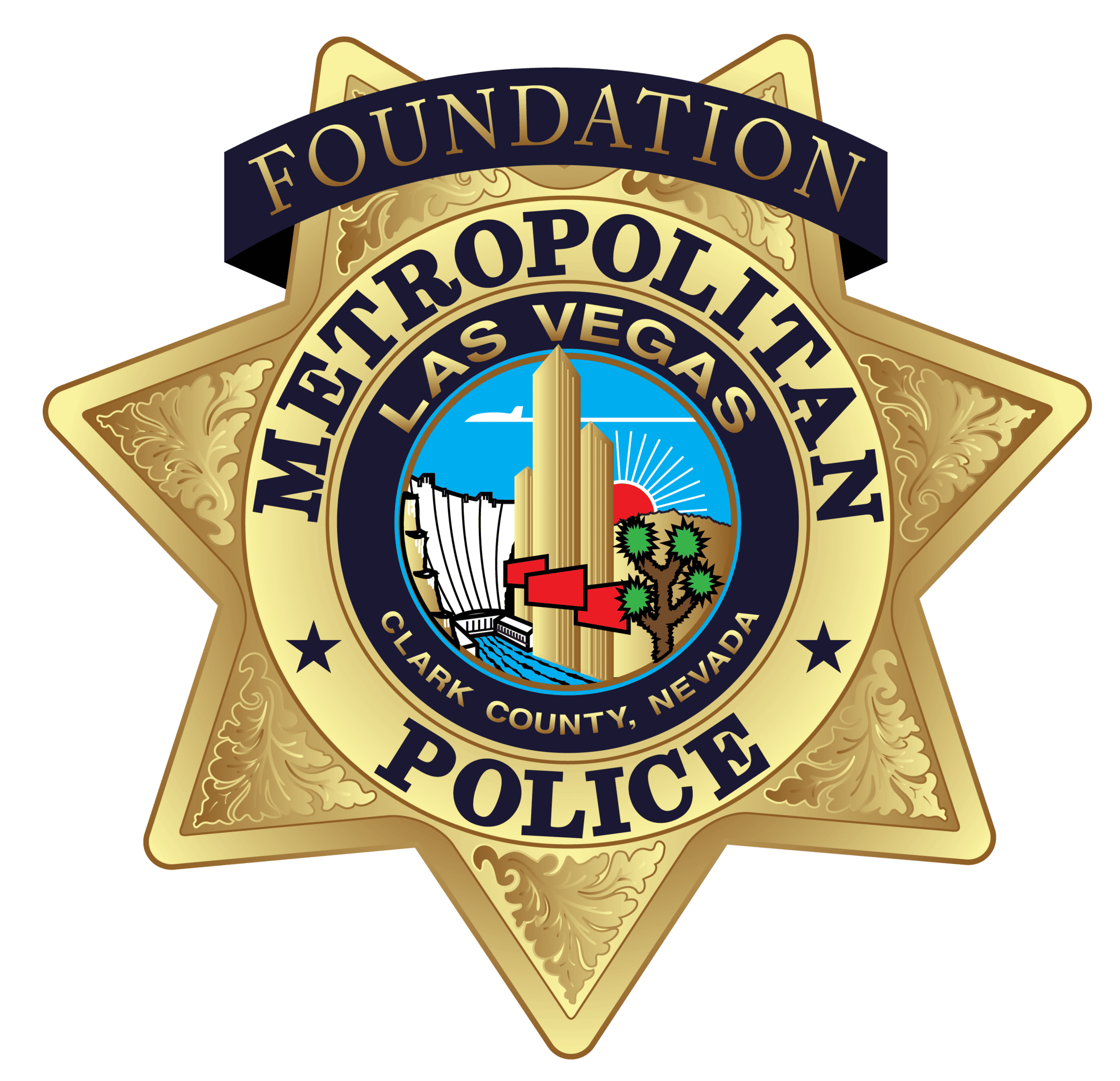 Las Vegas Metropolitan Police Department - L V M P D Badge over