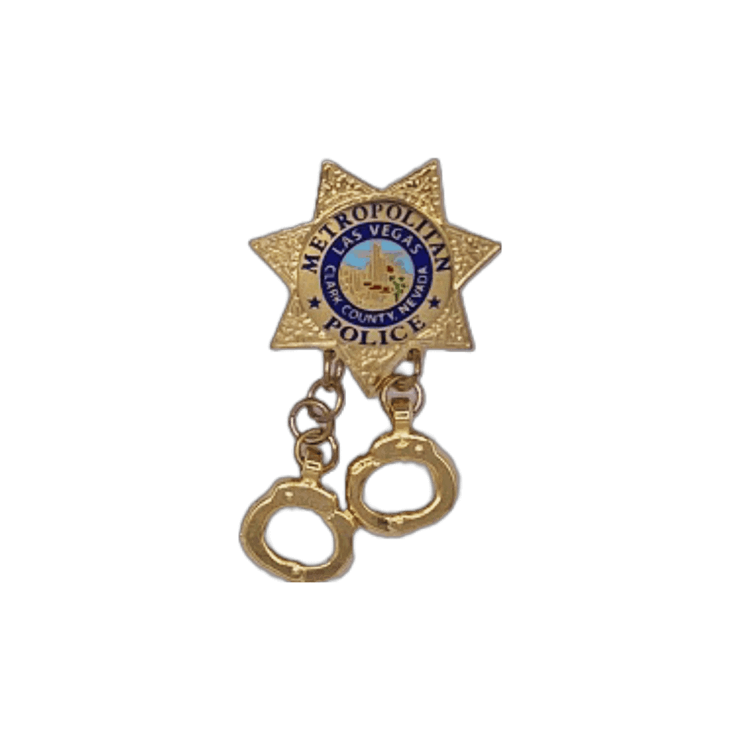 Lapel Pin With Handcuffs LVMPD Foundation