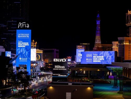 Las Vegas Lights Up Blue for Law Enforcement Appreciation Day