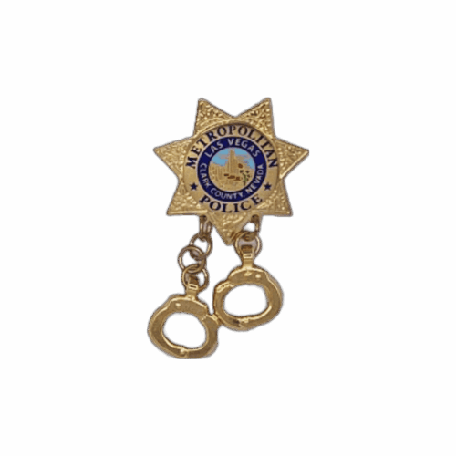 Lapel Pin with Handcuffs