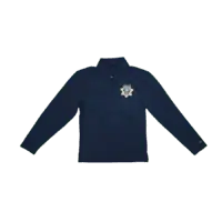 LVMPD Foundation Men's Long Sleeve Shirt - Navy Heather - Velocity 1/4 Zip - Image 1