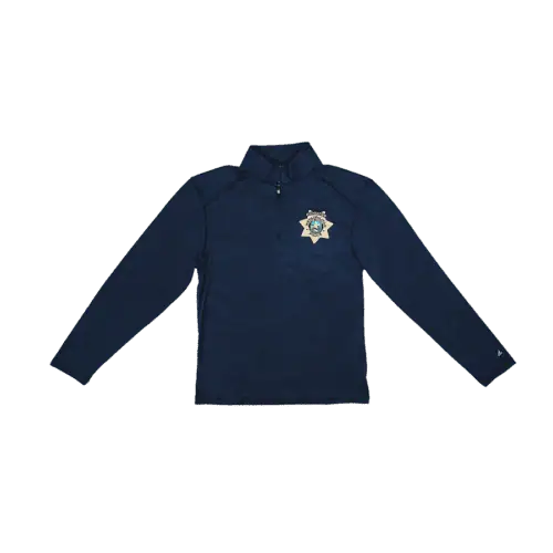 LVMPD Foundation Men's Long Sleeve Shirt - Navy Heather - Velocity 1/4 Zip