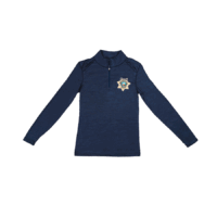 LVMPD Foundation Women's Long Sleeve Shirt - Navy Heather - Velocity 1/4 Zip - Image 1