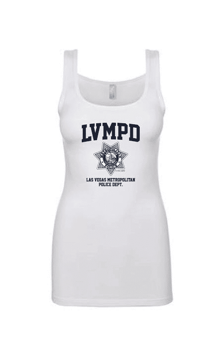 LVMPD Women's White Tank Top - Image 2