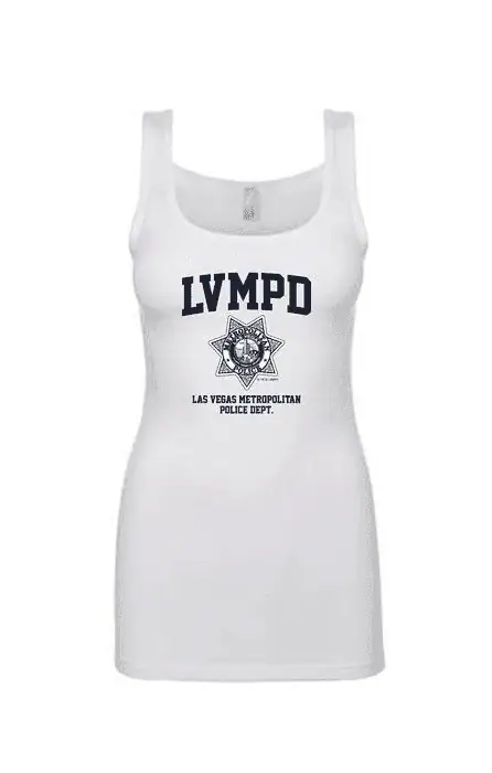 LVMPD Women's White Tank Top - Image 2