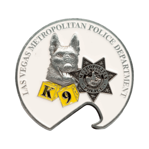 LVMPD K-9 Challenge Coin Bottle Opener