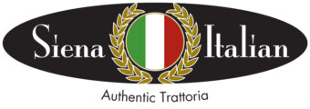 Logo + Authentic Trattoria White Text Black Bkgd Large Type