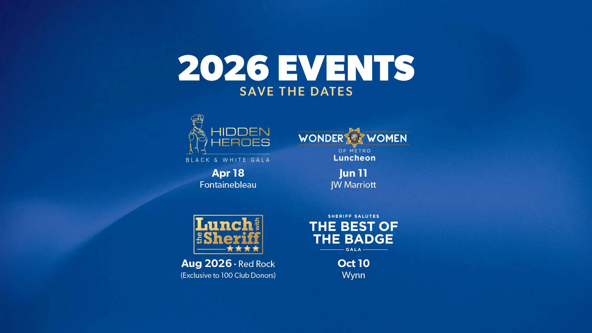 LVMPD Foundation Announces 2026 Signature Events