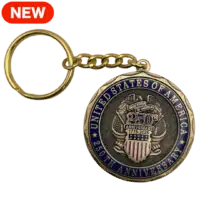 America’s 250th Anniversary Challenge Coin Key Chain - Image 1