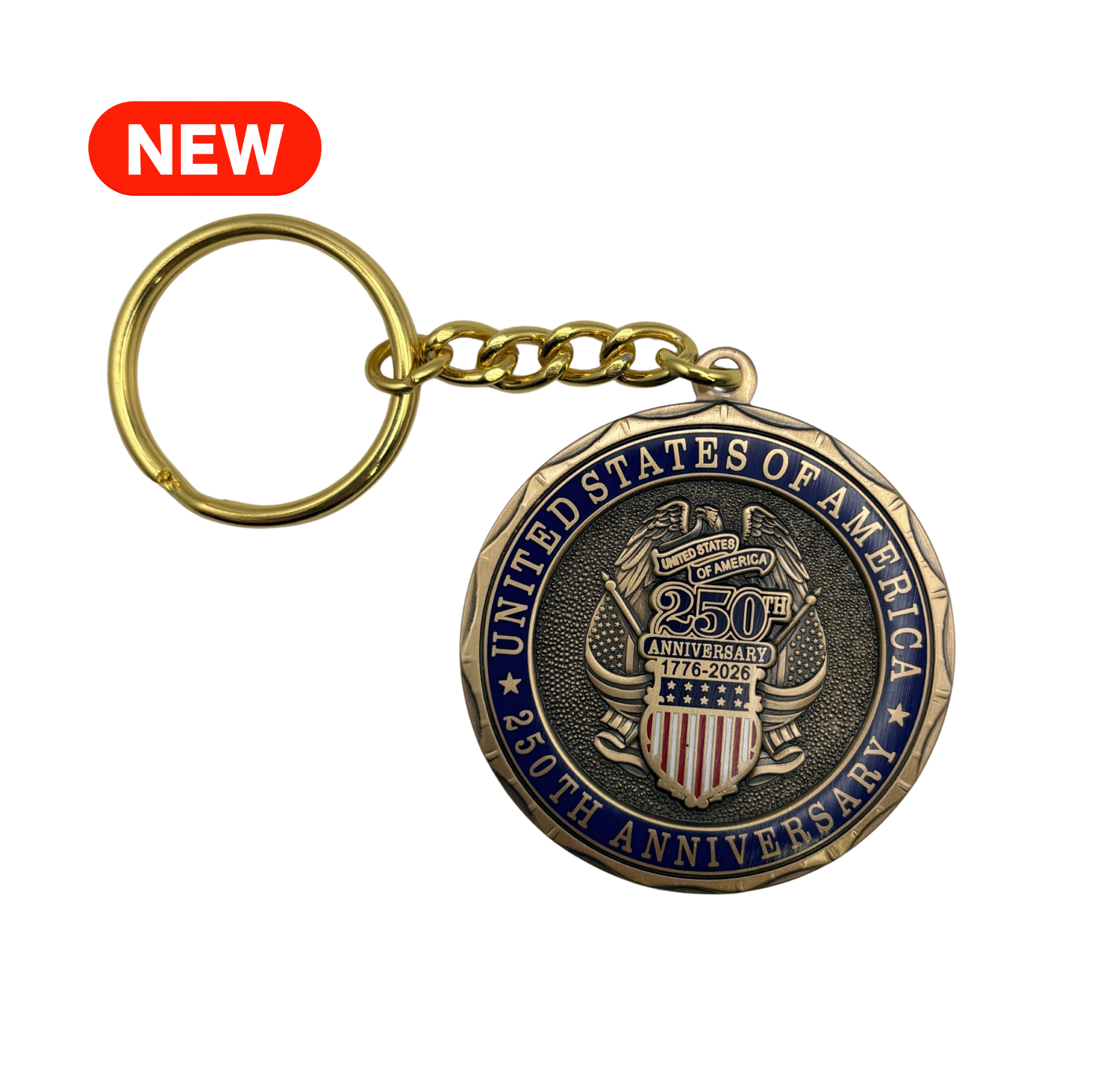 America’s 250th Anniversary Challenge Coin Key Chain