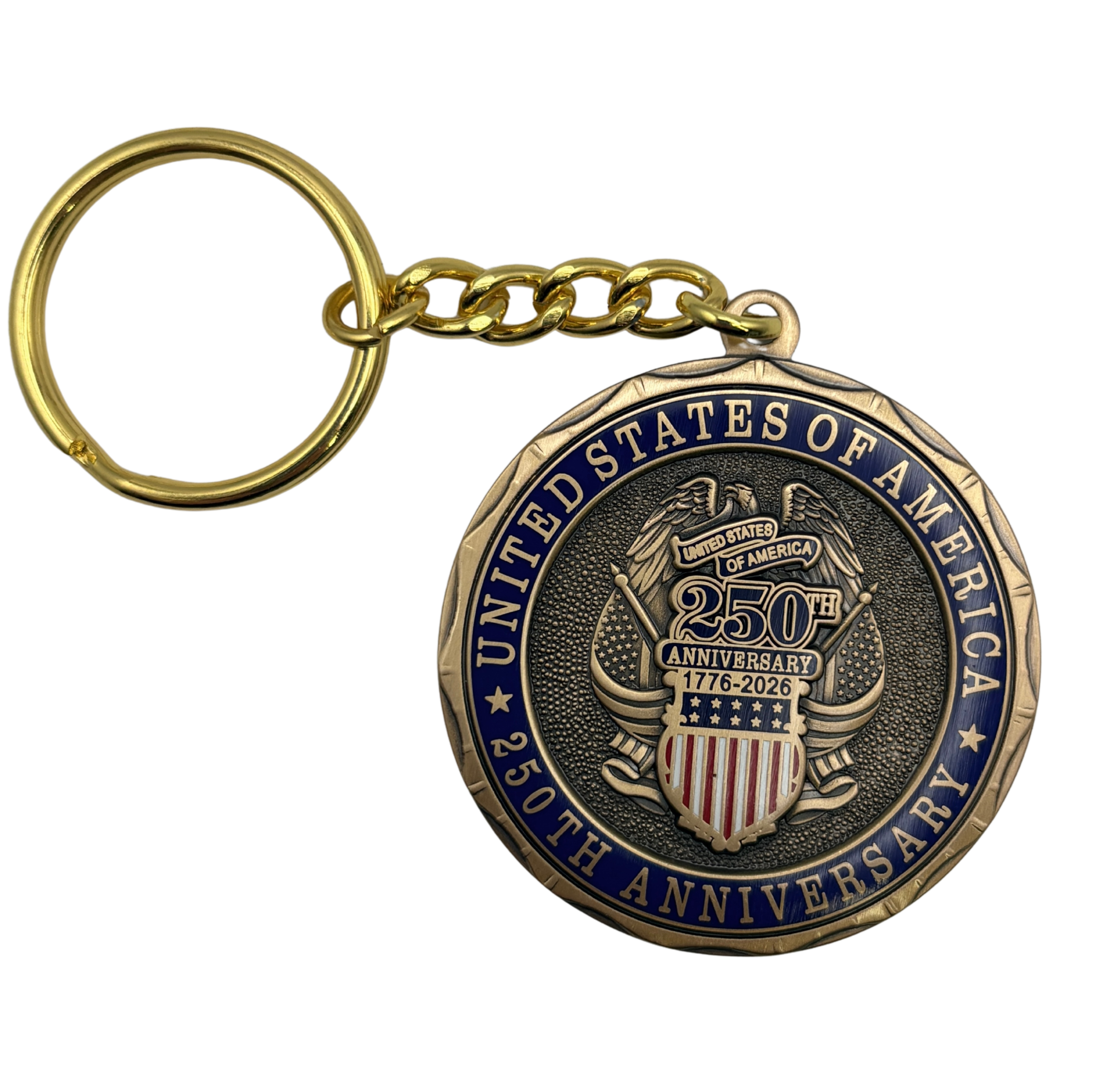 America’s 250th Anniversary Challenge Coin Key Chain - Image 2
