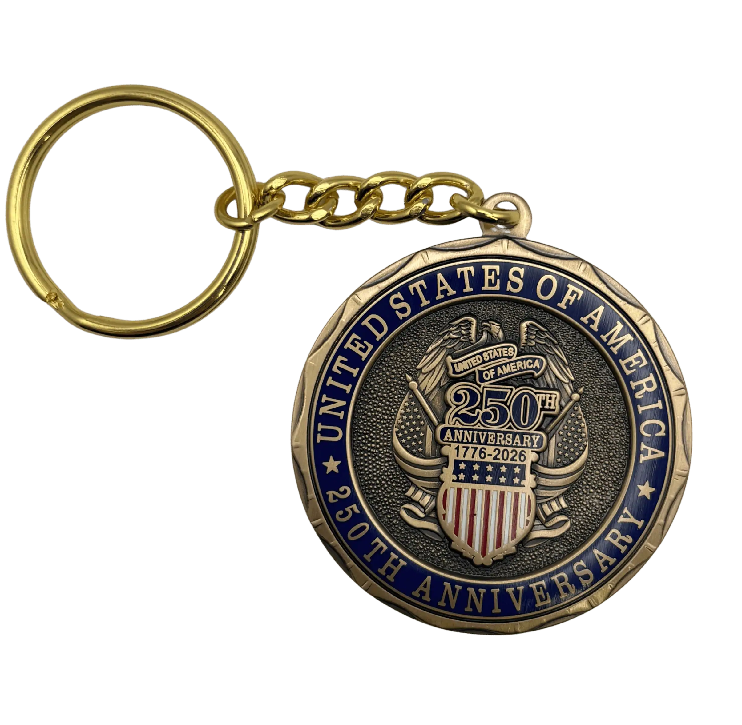 America’s 250th Anniversary Challenge Coin Key Chain - Image 2