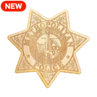 Wooden LVMPD Badge Sticker - Image 1