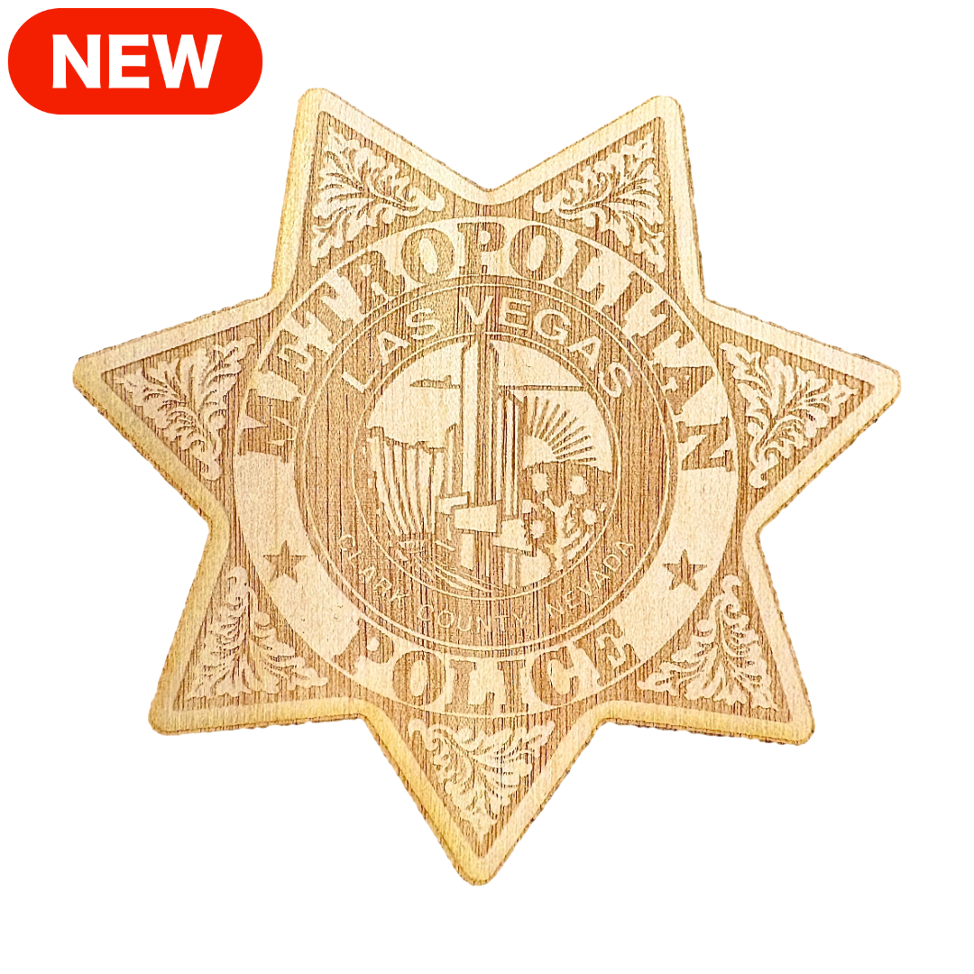 Wooden LVMPD Badge Sticker - Featured Image
