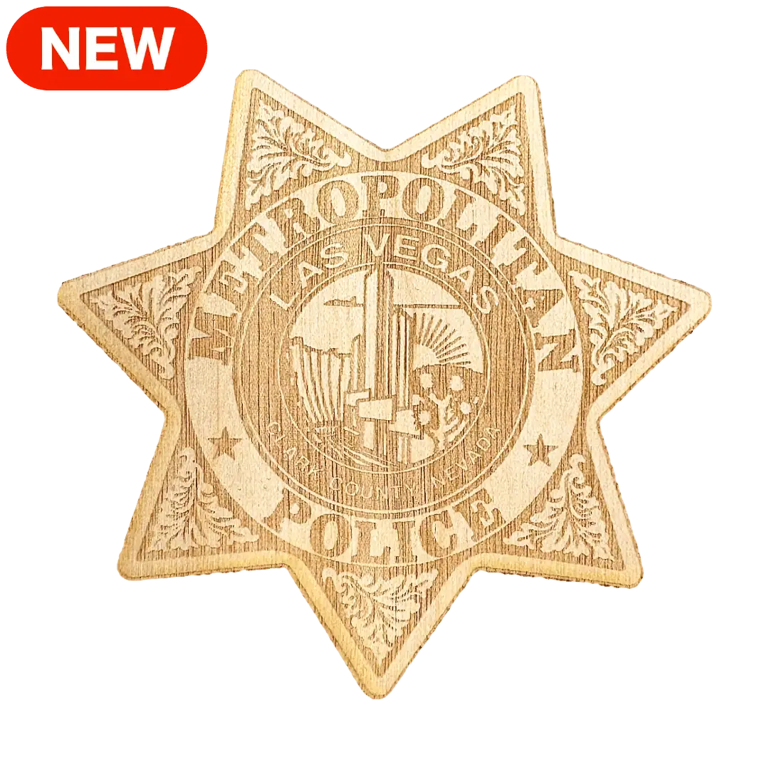 Wooden LVMPD Badge Sticker - Featured Image